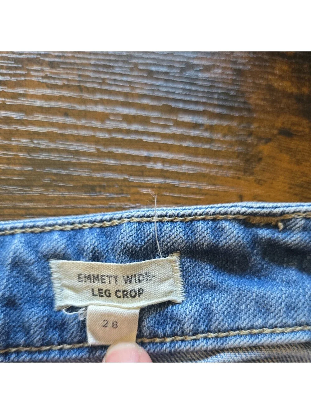 Madewell Emett Wide Leg Crop Sz 28 Light Wash Jeans High Rise Boho Hippie